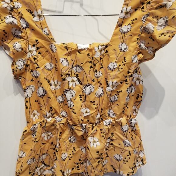 Floral Yellow Sleeveless Top Juniors Size M - Picture 7 of 7